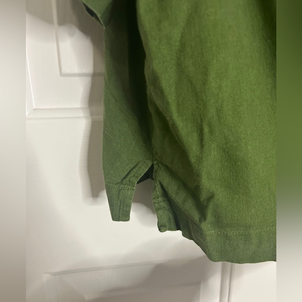 Universal Thread Womens Linen Blend Shirt XXL Green Button Up Top (0278) - Picture 4 of 7